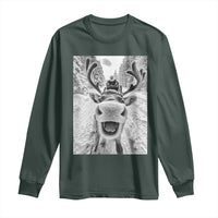 Funny Reindeer Selfie Christmas Long Sleeve Shirt