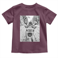 Funny Reindeer Selfie Christmas Toddler T Shirt