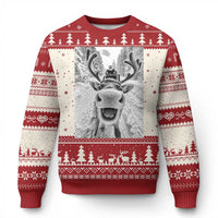 Funny Reindeer Selfie Ugly Christmas Sweater - Wonder Print Shop