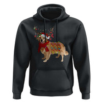 Golden Retriever Christmas Hoodie Gift for Dog Lover Happy New Year Xmas Lights