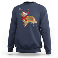 Golden Retriever Christmas Sweatshirt Gift for Dog Lover Happy New Year Xmas Lights - Wonder Print Shop