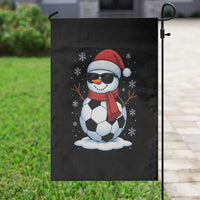 Christmas Soccer Snowman Garden Flag Snowflakes Holiday Sports Xmas Pajamas Red Santa Hat - Wonder Print Shop