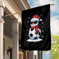 Christmas Soccer Snowman Garden Flag Snowflakes Holiday Sports Xmas Pajamas Red Santa Hat - Wonder Print Shop