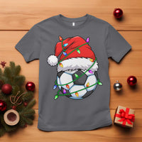Soccer Christmas T Shirt Santa Hat Sports Xmas Pajamas - Wonder Print Shop