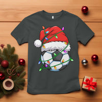 Soccer Christmas T Shirt Santa Hat Sports Xmas Pajamas - Wonder Print Shop