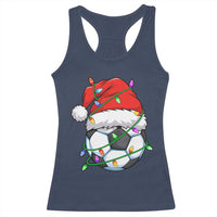Soccer Christmas Racerback Tank Top Santa Hat Sports Xmas Pajamas - Wonder Print Shop