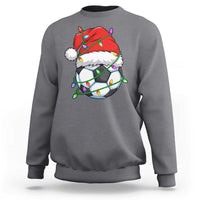 Soccer Christmas Sweatshirt Santa Hat Sports Xmas Pajamas - Wonder Print Shop