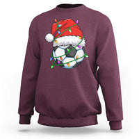 Soccer Christmas Sweatshirt Santa Hat Sports Xmas Pajamas - Wonder Print Shop