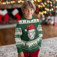 Xmas Baseball Ugly Christmas Sweater Santa Hat Sports Men Boys Xmas Pajamas - Wonder Print Shop