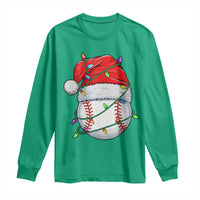 Christmas Baseball Long Sleeve Shirt Santa Hat Sports Men Boys Xmas Pajamas - Wonder Print Shop