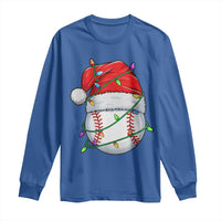 Christmas Baseball Long Sleeve Shirt Santa Hat Sports Men Boys Xmas Pajamas - Wonder Print Shop
