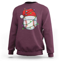 Christmas Baseball Sweatshirt Santa Hat Sports Men Boys Xmas Pajamas - Wonder Print Shop