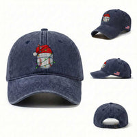 Christmas Baseball Washed Cotton Baseball Cap Santa Hat Sports Men Boys Xmas Pajamas