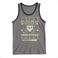 Baseball Ugly Christmas Tank Top I'll Be Home For Xmas - Wonder Print Shop