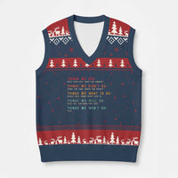Retro Vintage Things We Did Didnt Want Will Wont Do V-Neck Knit Sweater Vest - Wonder Print Shop