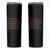 Retro Vintage Things We Did Didnt Want Will Wont Do Skinny Tumbler - Wonder Print Shop