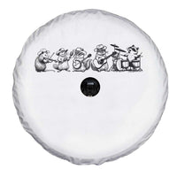 Animal Band Spare Tire Cover Funny Forest Animals Playing Instruments Vintage Music Lovers - Wonder Print Shop