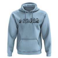 Animal Band Hoodie Funny Forest Animals Playing Instruments Vintage Music Lovers - Wonder Print Shop