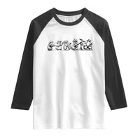 Animal Band Raglan Shirt Funny Forest Animals Playing Instruments Vintage Music Lovers - Wonder Print Shop