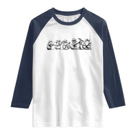 Animal Band Raglan Shirt Funny Forest Animals Playing Instruments Vintage Music Lovers - Wonder Print Shop