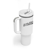 Animal Band Tumbler With Handle Funny Forest Animals Playing Instruments Vintage Music Lovers - Wonder Print Shop
