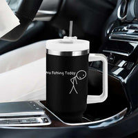 No Fishing Today Tumbler With Handle Funny Fishing Gifts Fathers Day - Wonder Print Shop
