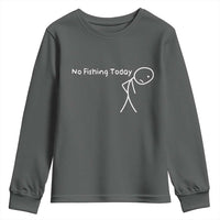 No Fishing Today Youth Sweatshirt Funny Fishing Gifts Fathers Day - Wonder Print Shop