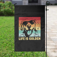 Golden Retriever Dog Garden Flag Life is Golden Retro Vintage - Wonder Print Shop