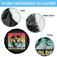 Golden Retriever Dog Spare Tire Cover Life is Golden Retro Vintage - Wonder Print Shop