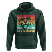 Golden Retriever Dog Hoodie Life is Golden Retro Vintage - Wonder Print Shop