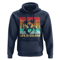 Golden Retriever Dog Hoodie Life is Golden Retro Vintage - Wonder Print Shop