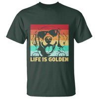 Golden Retriever Dog T Shirt Life is Golden Retro Vintage - Wonder Print Shop