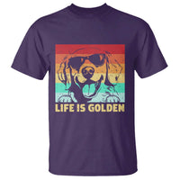Golden Retriever Dog T Shirt Life is Golden Retro Vintage - Wonder Print Shop