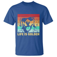 Golden Retriever Dog T Shirt Life is Golden Retro Vintage - Wonder Print Shop
