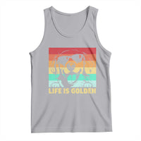 Golden Retriever Dog Tank Top Life is Golden Retro Vintage - Wonder Print Shop