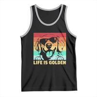 Golden Retriever Dog Tank Top Life is Golden Retro Vintage - Wonder Print Shop