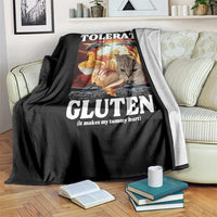 Gluten Intolerance Cat Meme Throw Blanket I Refuse To Tolerate Gluten
