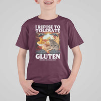 Gluten Intolerance Cat Meme T Shirt For Kid I Refuse To Tolerate Gluten