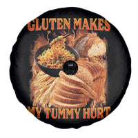 Funny Gluten Free Spare Tire Cover Gluten Makes My Tummy Hurt Vintage Bootleg Graphic