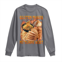 Funny Gluten Free Long Sleeve Shirt Gluten Makes My Tummy Hurt Vintage Bootleg Graphic