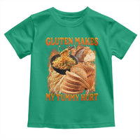 Funny Gluten Free Toddler T Shirt Gluten Makes My Tummy Hurt Vintage Bootleg Graphic