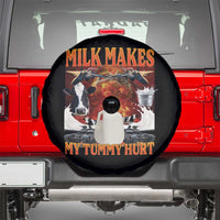 Lactose Intolerant Meme Spare Tire Cover Milk Makes My Tummy Hurt Vintage Bootleg Graphic