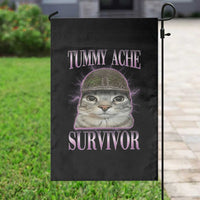 Tummy Ache Survivor Cat Meme Garden Flag Funny Trending Oddly Specific Brainrot Memes