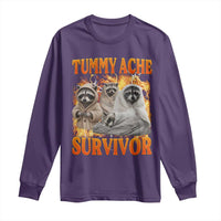 Tummy Ache Survivor Raccoon Meme Long Sleeve Shirt