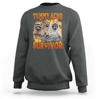 Tummy Ache Survivor Raccoon Meme Sweatshirt