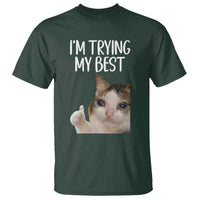 Im Trying My Best Funny Crying Cat Meme T Shirt - Wonder Print Shop