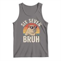 Six Seven Bruh 67 Meme Funny Capybara Tank Top