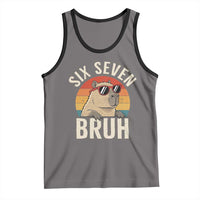Six Seven Bruh 67 Meme Funny Capybara Tank Top