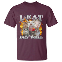 Funny Cat Meme Bootleg Graphic T Shirt I Eat Drywall Funny Weird Cursed Internet Memes