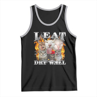 Funny Cat Meme Bootleg Graphic Tank Top I Eat Drywall Funny Weird Cursed Internet Memes